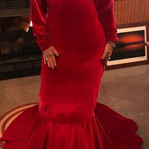 Red Velvet mermaid gown. Brand new. Tag on. XXL